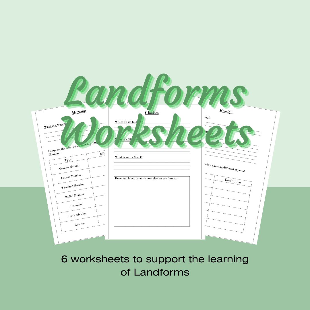 Geography Landforms Worksheets
