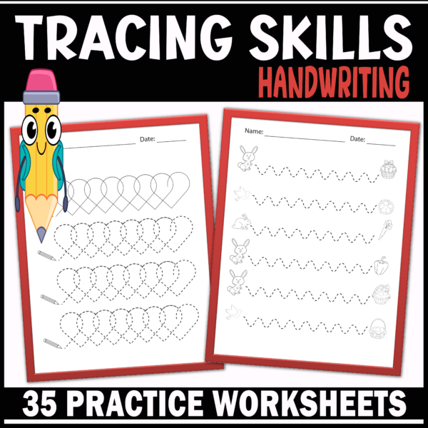 Trcing Pre Riting Enhance Tracing Skills: Pre-Writing Tracing Binder Practice Worksheets ...