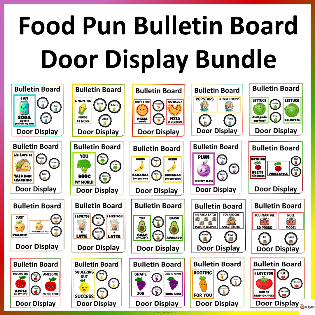 Food Pun Bulletin Board Display Decoration Mega Bundle