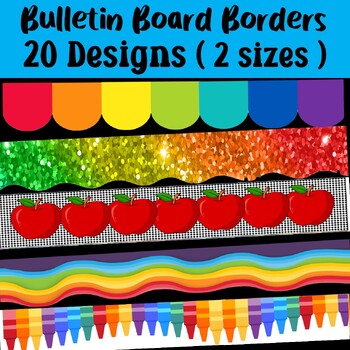 Bulletin Board Borders, Rainbow Classroom Decor, Borders, Printable