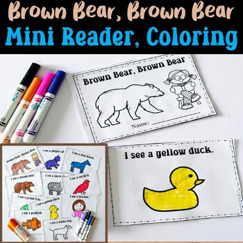 Brown Bear Brown Bear activities, Mini reader, Coloring, sequence Back to school