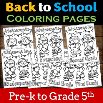 Welcome Back to School Coloring Sheets, Back to School, First Day of School