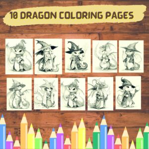 DRAGON COLORING SHEETS