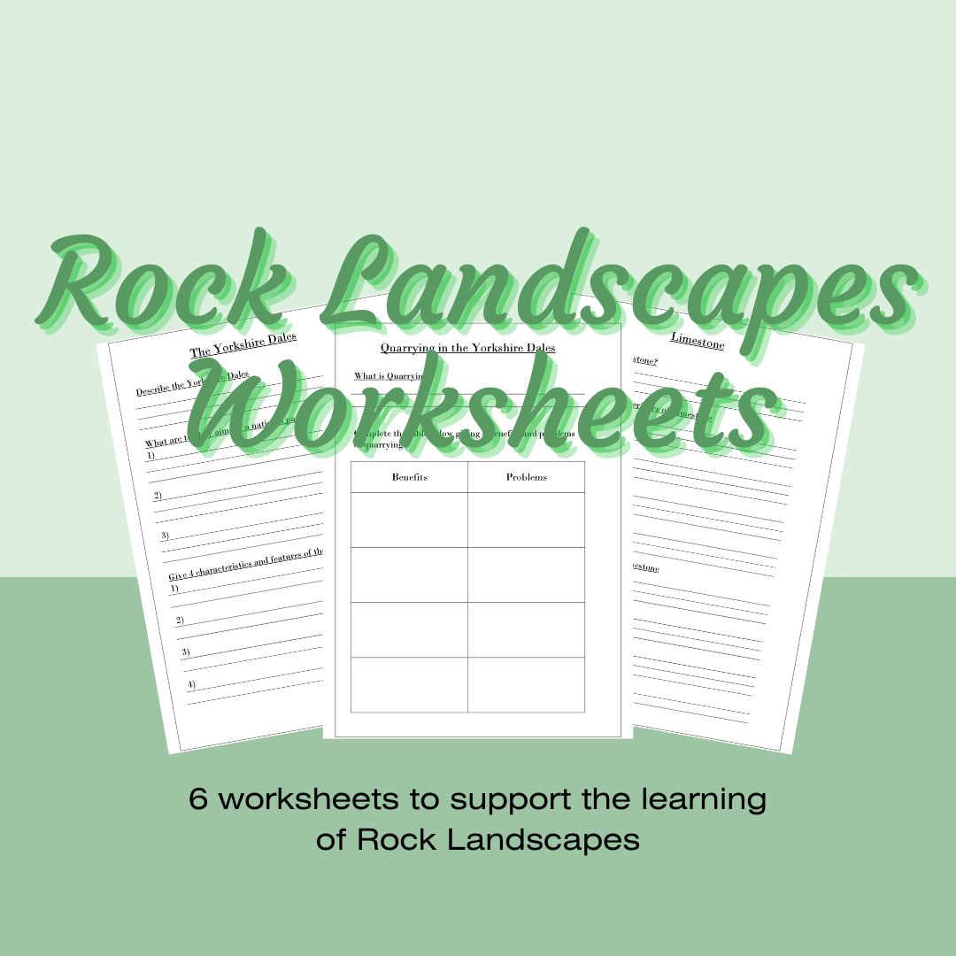 Geography Rock Landscapes Worksheets