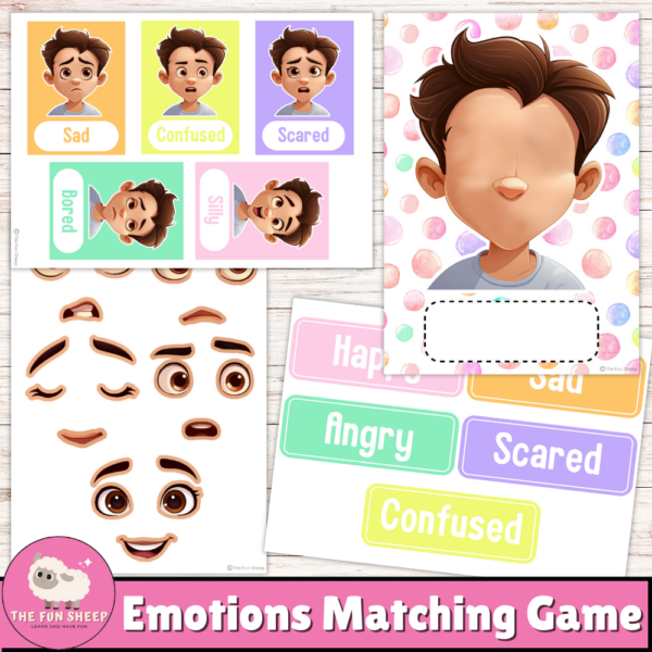 Emotions Matching Game | Emotions Activity Set - Social Emotional ...