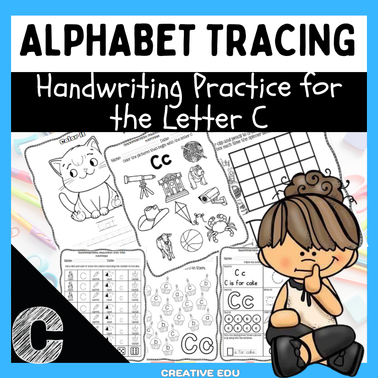 Alphabet Tracing Cards: Handwriting Practice for Letter C