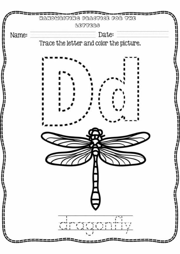 Alphabet Tracing Cards: Handwriting Practice for Letter D | Made By ...