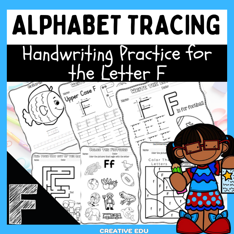 Alphabet Tracing Cards: Handwriting Practice for Letter F