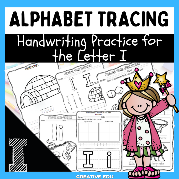 Alphabet Tracing Cards: Handwriting Practice for Letter I