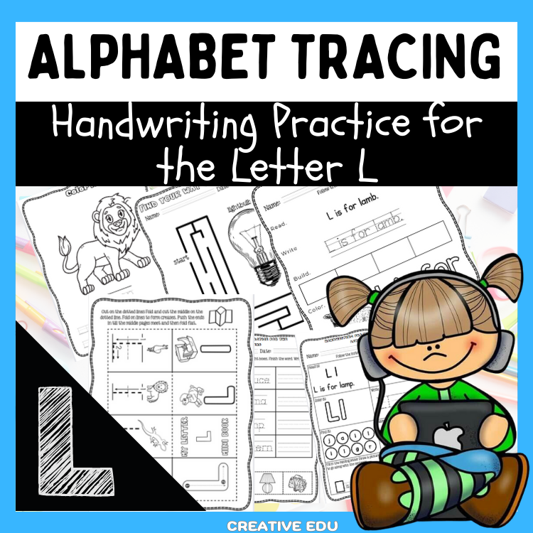 Alphabet Tracing Cards: Handwriting Practice for Letter L