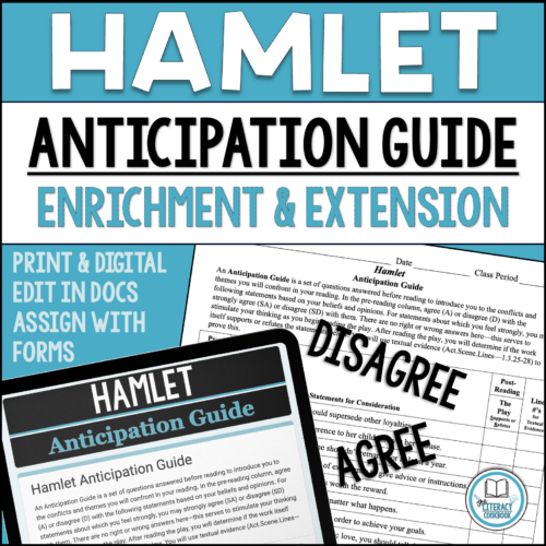 Hamlet Anticipation Guide - Pre-Reading Discussion & Post-Reading Essay ...