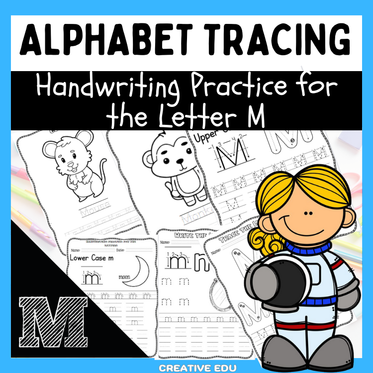Alphabet Tracing Cards: Handwriting Practice for Letter M