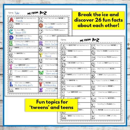 Getting to Know You Ice Breaker Activities for Middle & High School ...