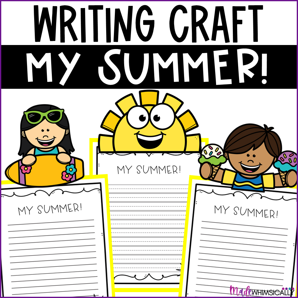My Summer Writing Craft - My Summer Writing Activity