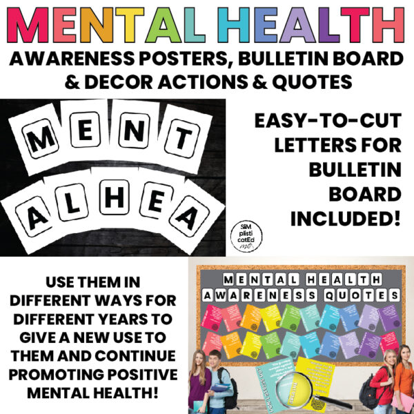 Mental Health Awareness Posters | Bulletin Board | Decor | SET 1 | Made ...