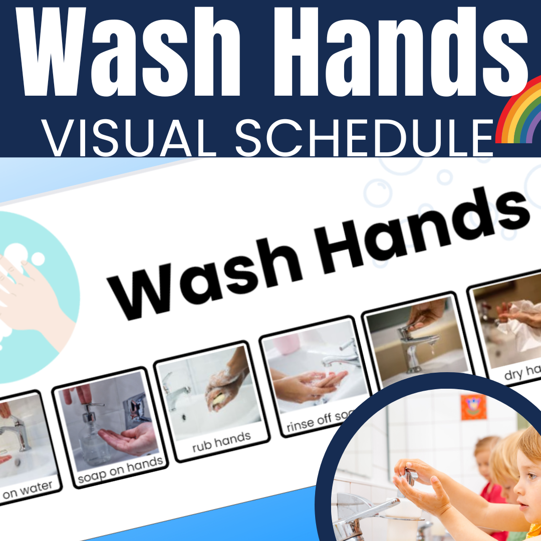 Washing Hands Visual Schedule for Autism & Special Education