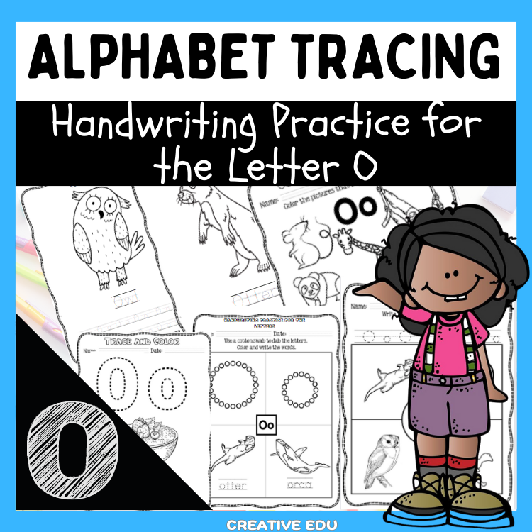 Alphabet Tracing Cards: Handwriting Practice for Letter O