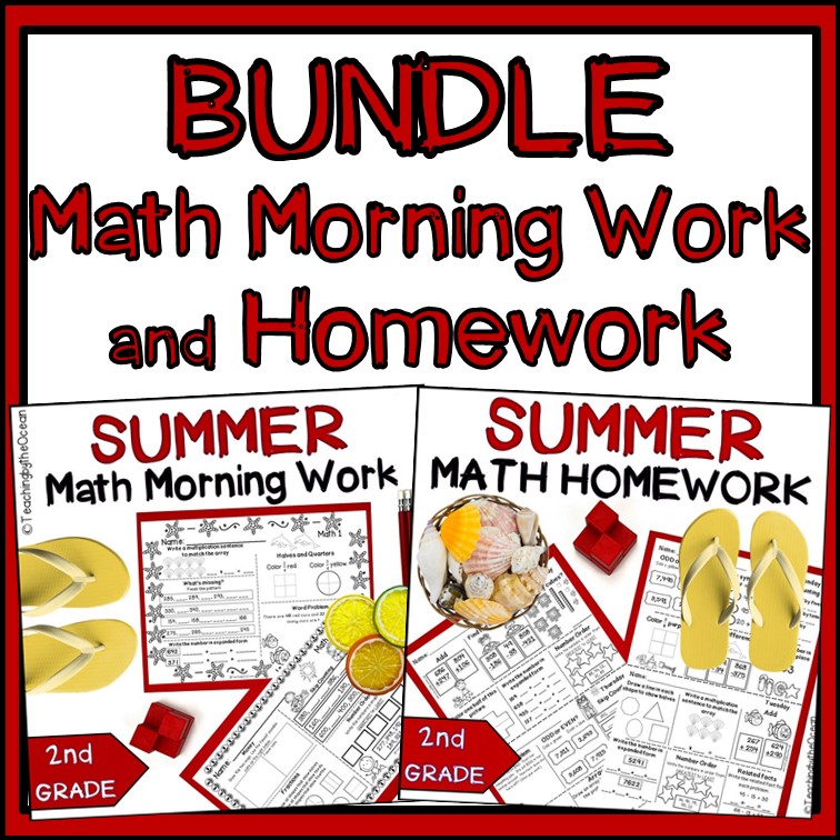 Summer 2nd Grade Math Morning Work | 2nd Grade Math Homework