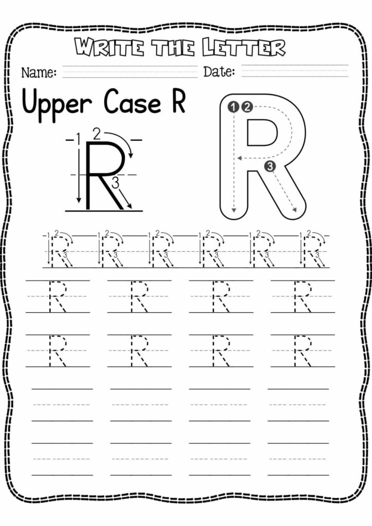 Handwriting Analysis Letter R Alphabet Tracing Cards: Handwriting Practice for Letter R - Made By ...