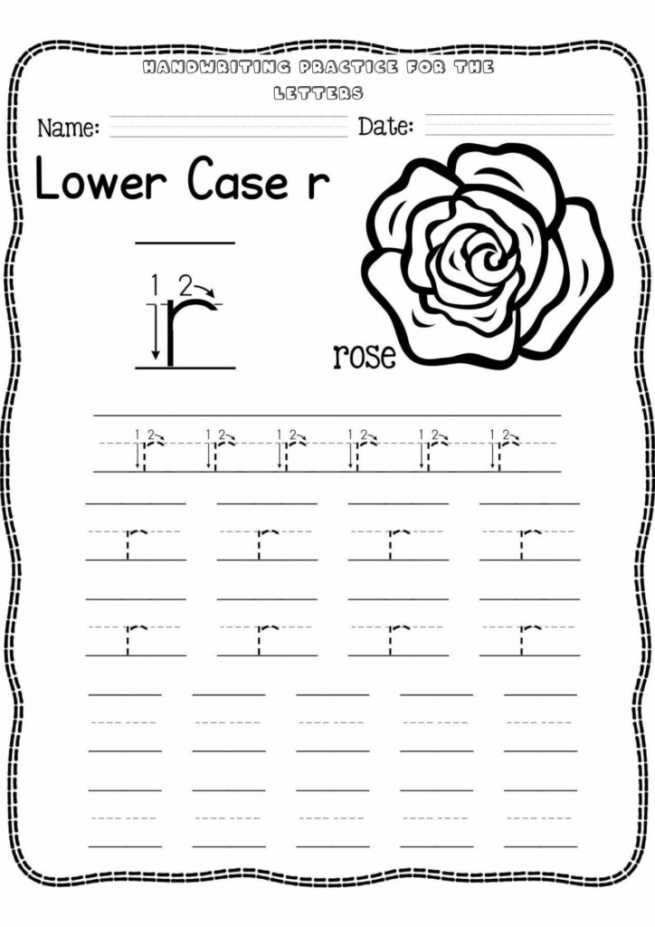 Handwriting Analysis Letter R Alphabet Tracing Cards: Handwriting Practice for Letter R - Made By ...