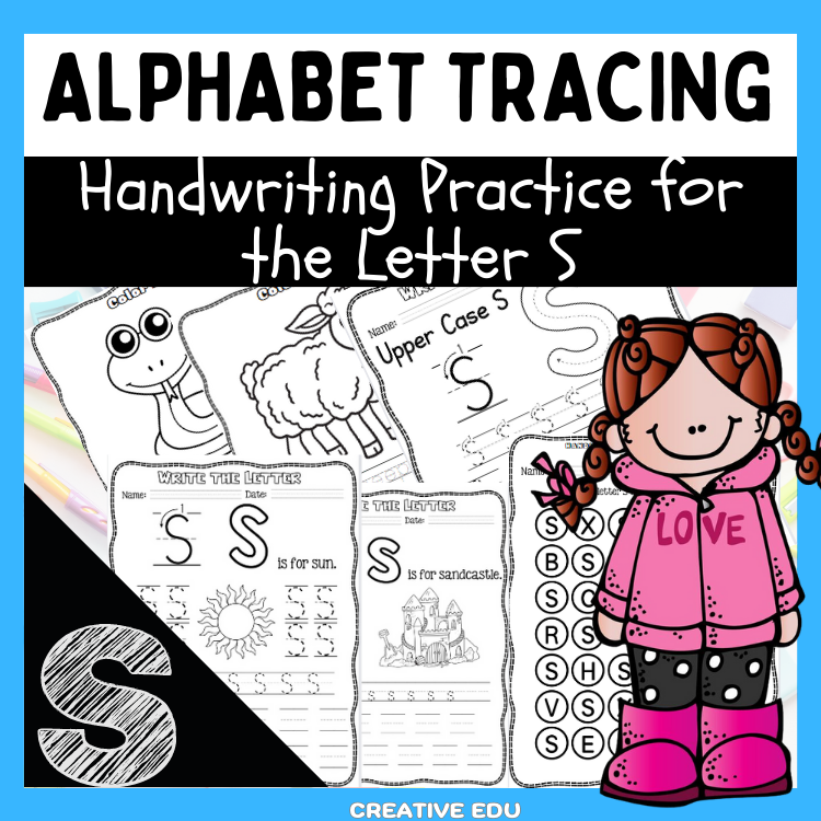 Alphabet Tracing Cards: Handwriting Practice for Letter S