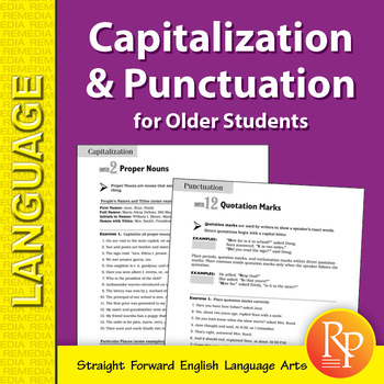 Capitalization and Punctuation: ELA for Older Students | Activities | Worksheets