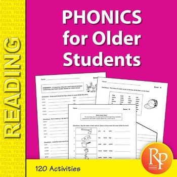 Phonics for Older Students - Middle School - High School - Adult - Intervention