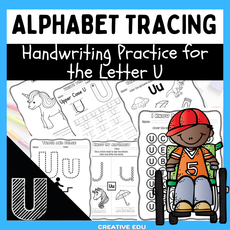 Alphabet Tracing Cards: Handwriting Practice for Letter U