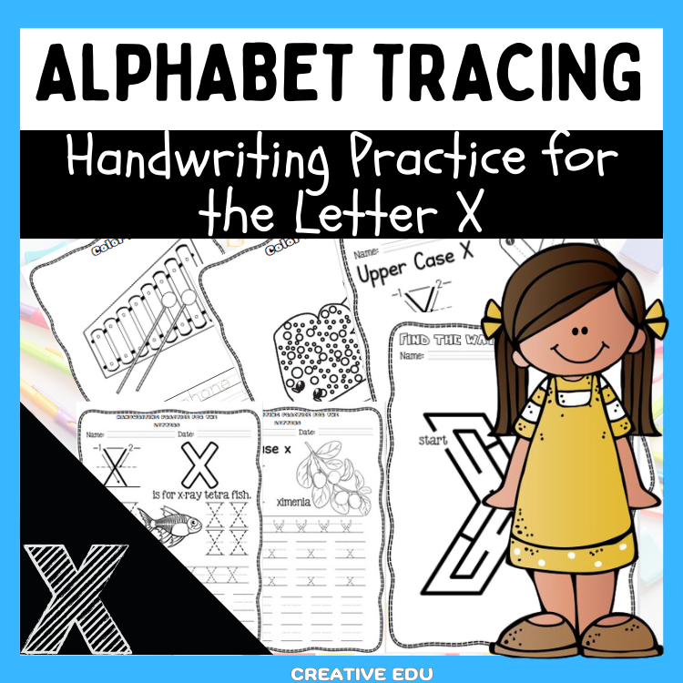 Alphabet Tracing Cards: Handwriting Practice for Letter X