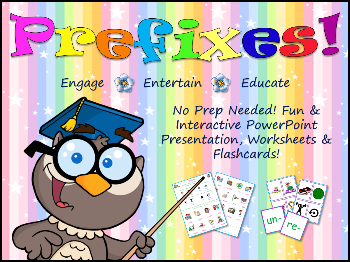 Prefixes Bumper Pack! Fun & Interactive PPT, Worksheets & Flashcards!