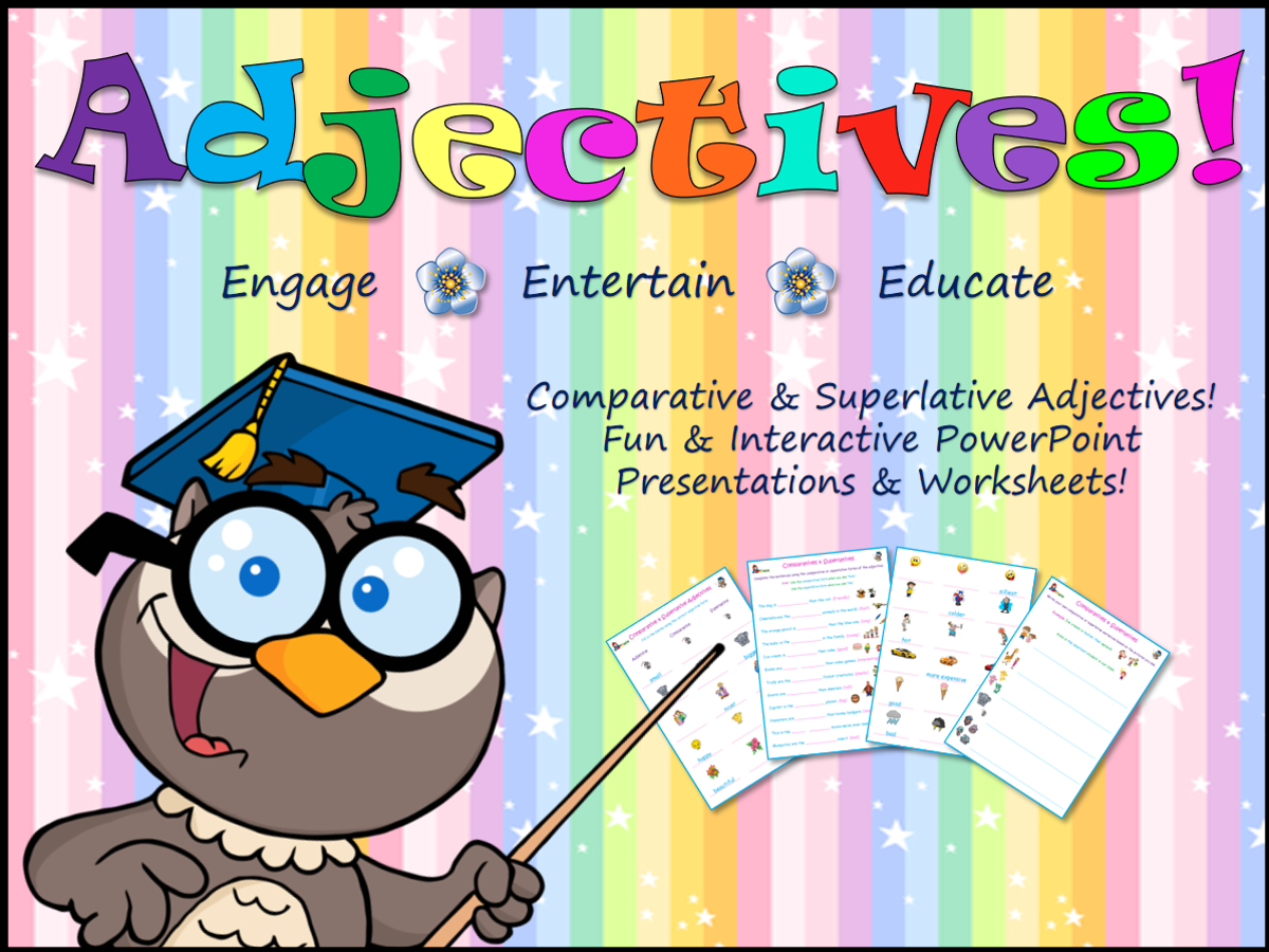 Comparative & Superlative Adjectives: Fun PPTs and Worksheets! No prep!