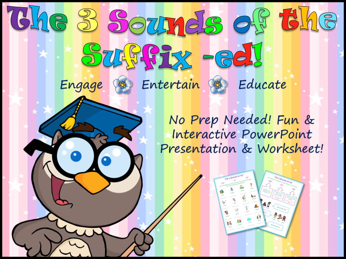 The 3 Sounds of -ED! Interactive PPT & Worksheet! No Prep!