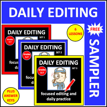 Daily Editing Sampler - editing practice for Grades 5-7