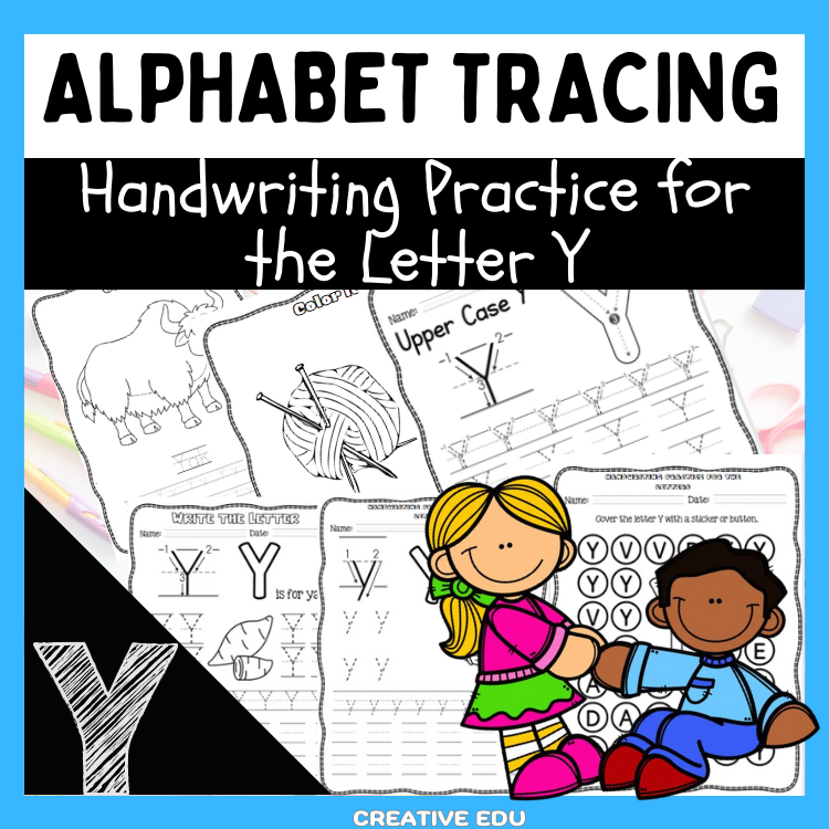 Alphabet Tracing Cards: Handwriting Practice for Letter Y