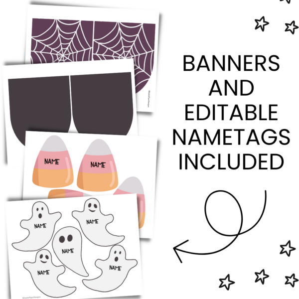 Cute Halloween Bulletin Board Kit / Pink Halloween Bulletin Board ...
