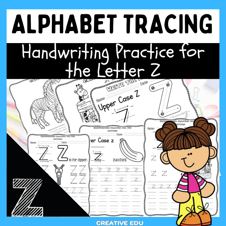 Alphabet Tracing Cards: Handwriting Practice for Letter Z Free