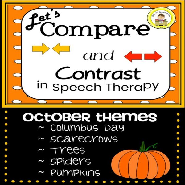 Compare and Contrast in Speech Therapy with Fall Themes | Made By Teachers