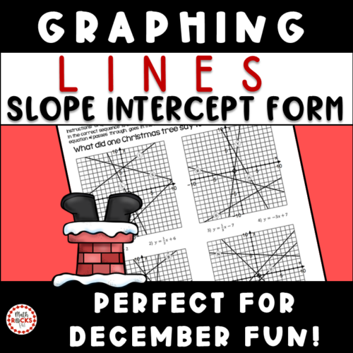 Graphing Linear Equations Christmas Puzzle Printable Math Activity ...