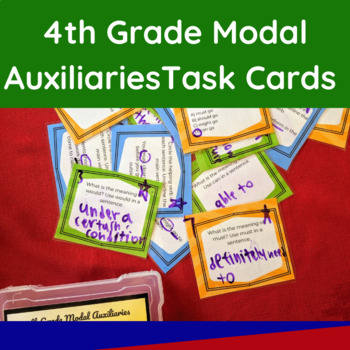 4th Grade Modal Auxiliaries Task Cards Language Skills and Grammar Practice