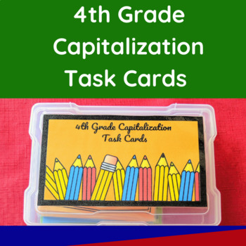 4th Grade Capitalization Task Cards Language Skills and Grammar Practice