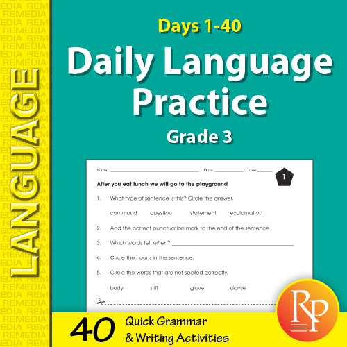 DAILY LANGUAGE PRACTICE Grade 3 (Days 1-40) - Short Passages