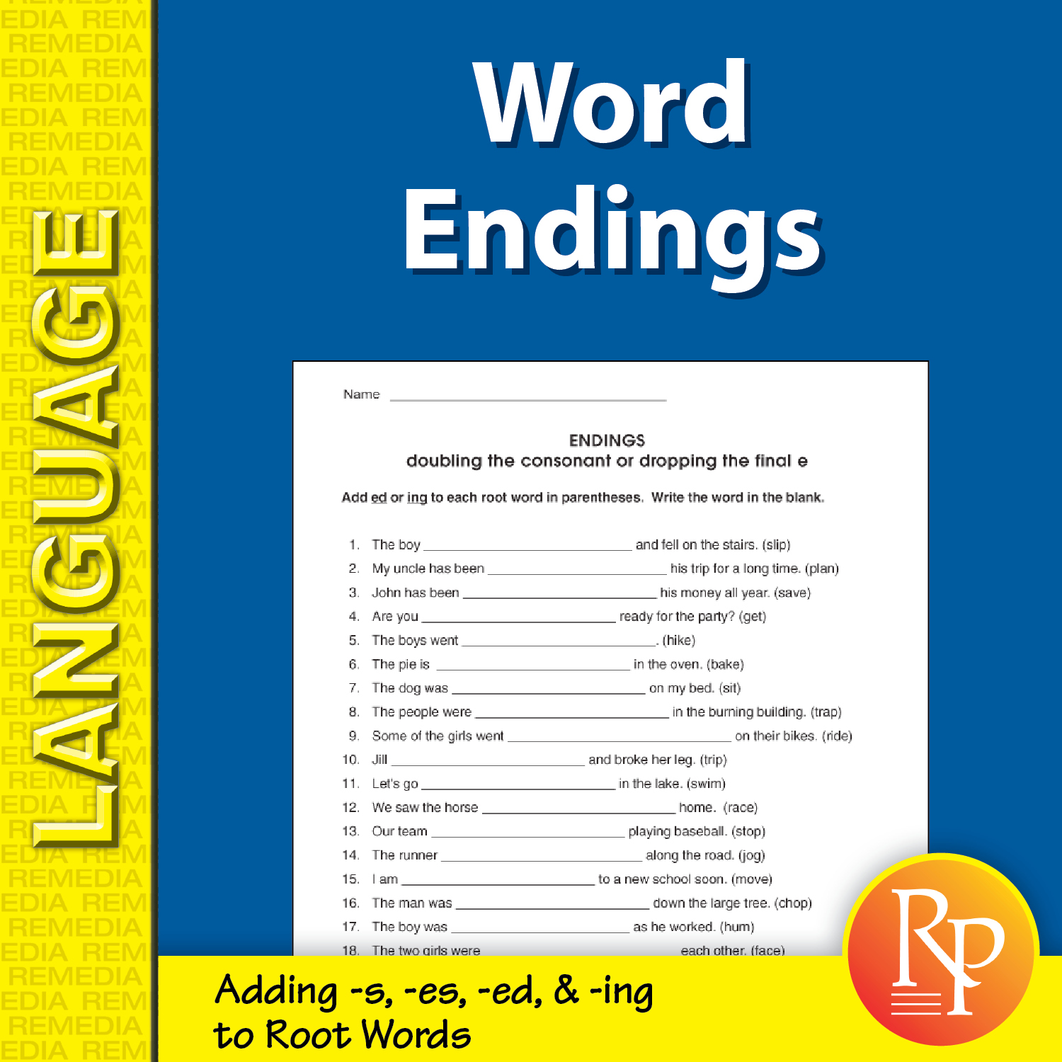 Word Endings: Adding -s, -es, -ed, and -ing to Root Words