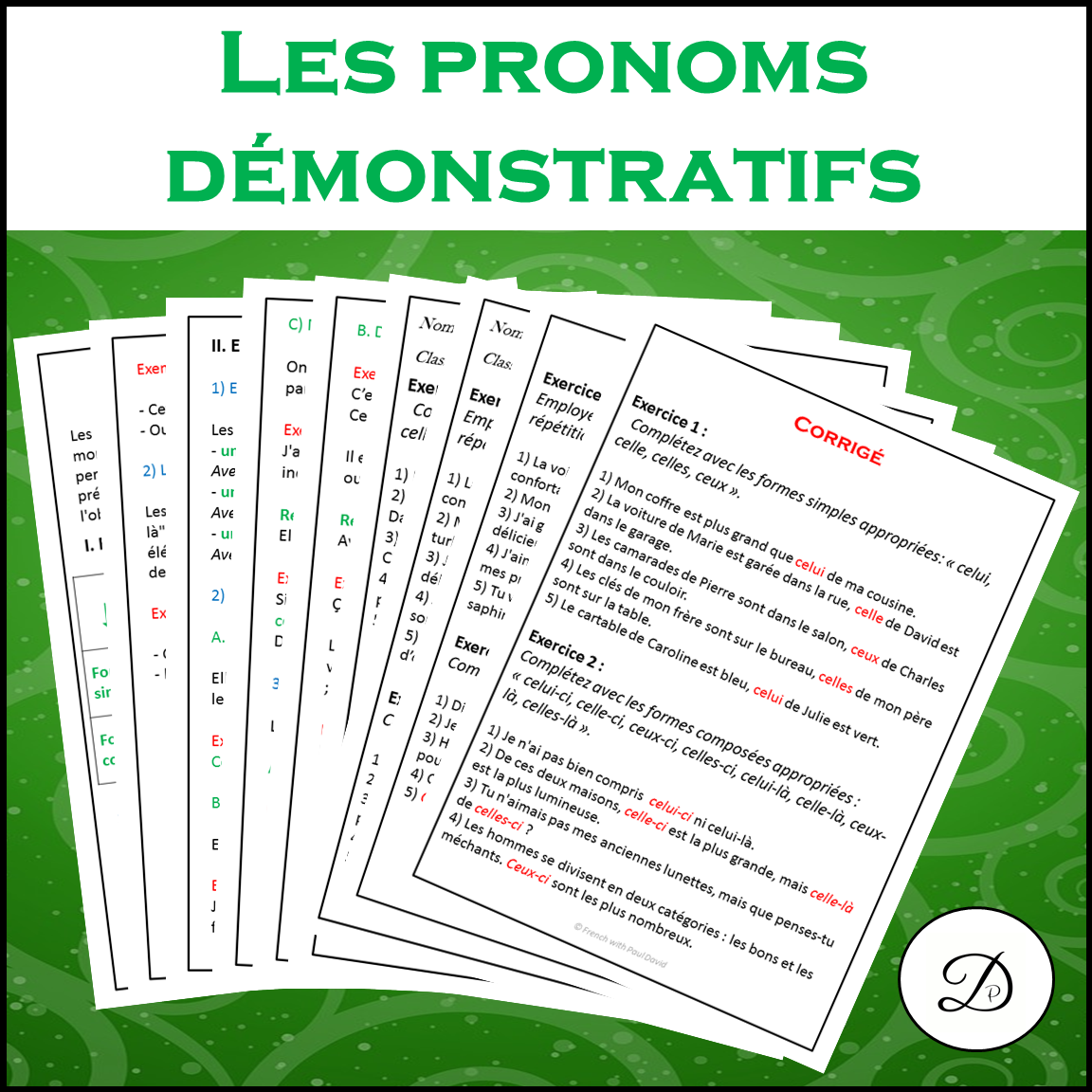 Pronoms démonstratifs - Explications et exercices /French Demonstrative Pronouns