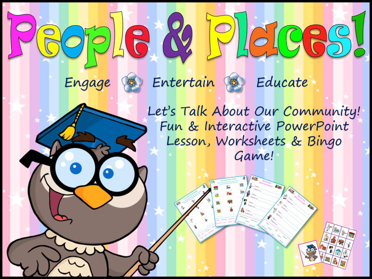 Nouns: Jobs, People & Places. Fun & Interactive PPT, Worksheets & Bingo Game!