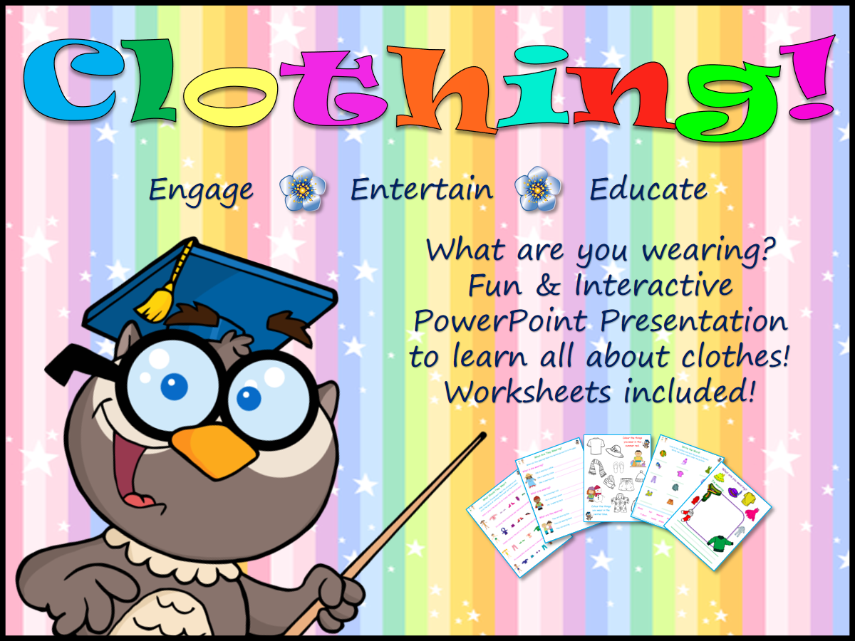 Clothing Vocabulary & Conversation: Interactive PPT & Worksheets!