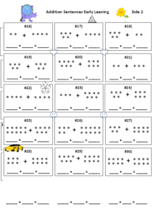Addition Sentences Early Learning (30 Examples) - Made By Teachers