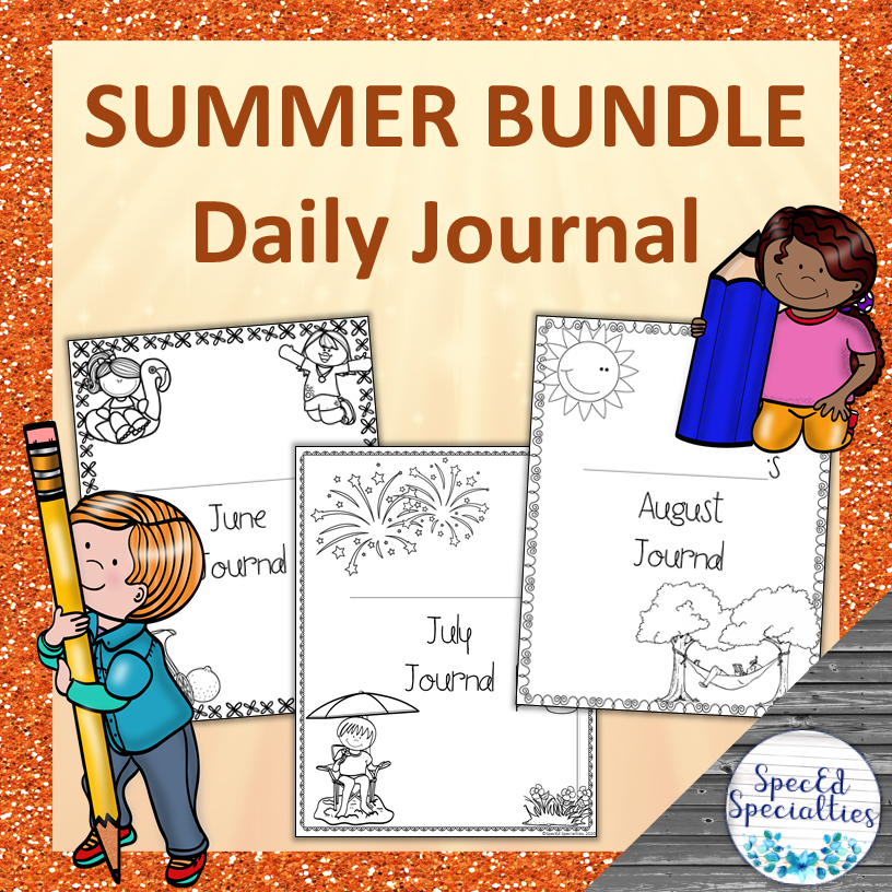 SUMMER Daily Journal Writing for Special Education BUNDLE