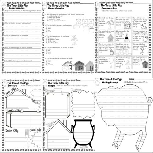 The Three Little Pigs Book Companion Reading Comprehension - Made By ...