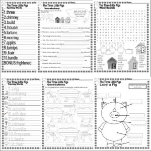 The Three Little Pigs Book Companion Reading Comprehension - Made By ...