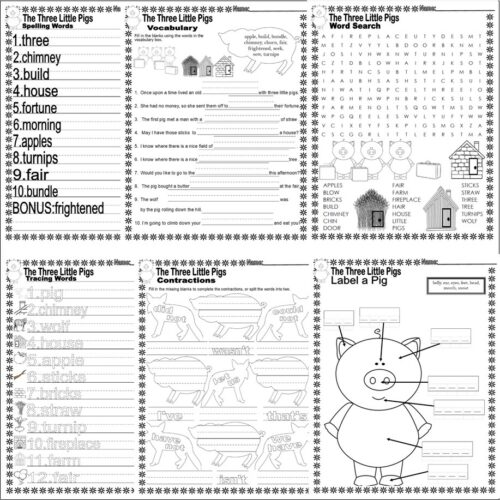 The Three Little Pigs Book Companion Reading Comprehension - Made By ...